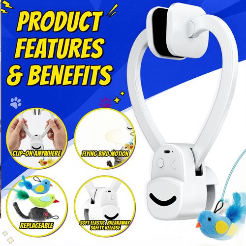 🐦 Jouet volant automatique pour chat dintérieur COD