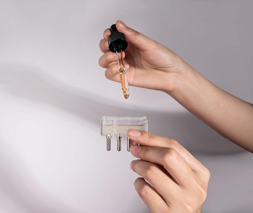 💆‍♀️🌸Brosse à huile capillaire lumière rouge massage cuir chevelu COD