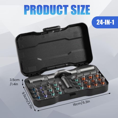🔧Kit Tournevis Cliquet 24 en 1 Aimanté Précision Réparation COD