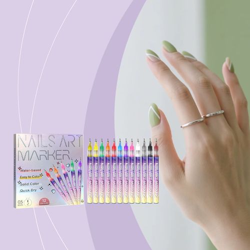 Lot de 2 💅 Stylos de nail art 12 couleurs  COD