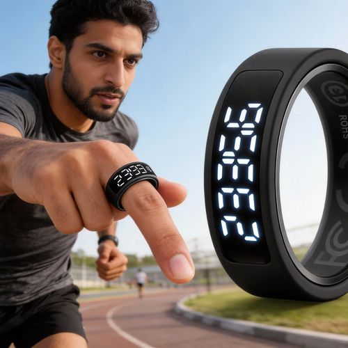 Bague connectée avec compteur de Tasbih, dhikr intelligent et suivi de santé