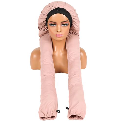 🧢Lot 2 Bonnets Soie Froide Cheveux Longs Tresses Nuit COD