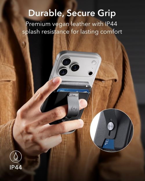 Porte-cartes magnétique avec fonction de localisation et support pour smartphone