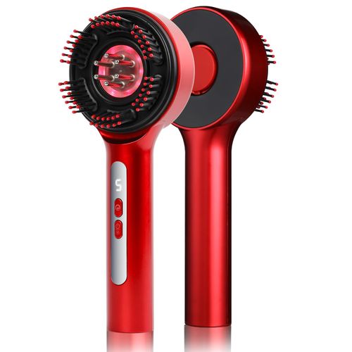 💆‍♀️🔴Brosse Massage Cuir Cheveux 3 en 1 5 Niveaux COD
