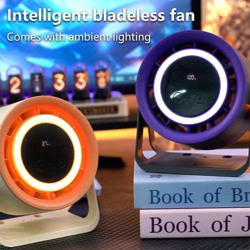🌀✨ Ventilateur Sans Pales Rechargeable avec Écran LCD — Rafraîchissement Silencieux ! 🛑 Paiement à la Livraison (COD) 💰