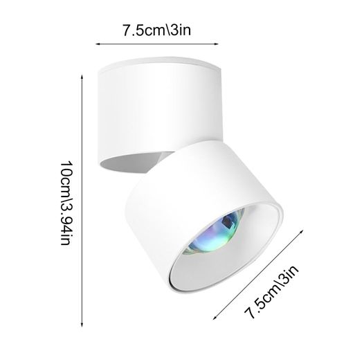 Spot de plafond LED Sunset – Éclairage d'accentuation – 7 W Lampe de projection