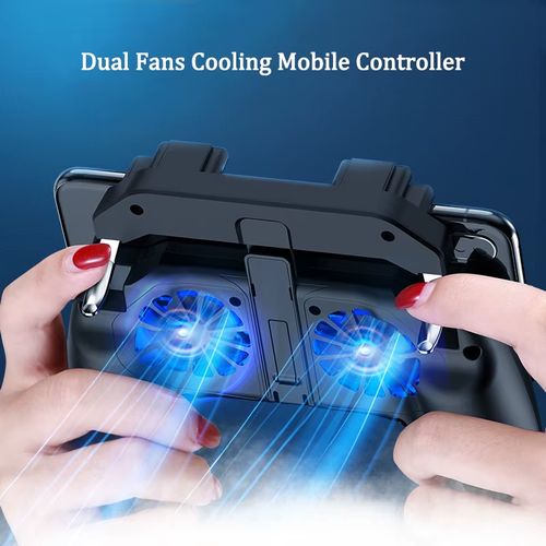 Manette de Jeu Mobile avec Double Ventilateur et Batterie Externe 2500 ou 5000 mAh pour iOS et Android