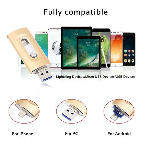 📱✨ Clé USB 4-en-1 256GB pour iPhone et Android — Sauvegarde Rapide ! 🛑 Paiement à la Livraison (COD) 💰