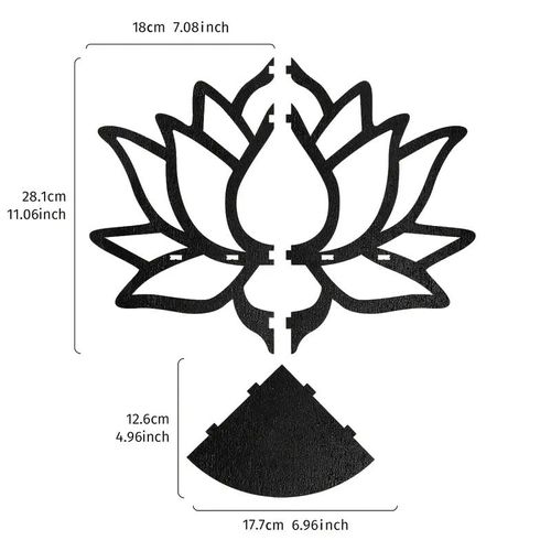 Étagère décorative murale en forme de lotus COD