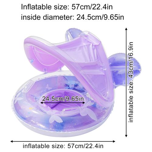 Flotteur gonflable bébé avec auvent piscine COD