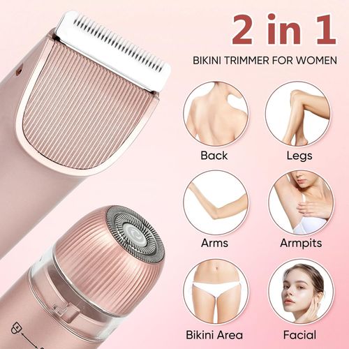 🌸Tondeuse Électrique Double Tête IPX7 Étanche Femme COD