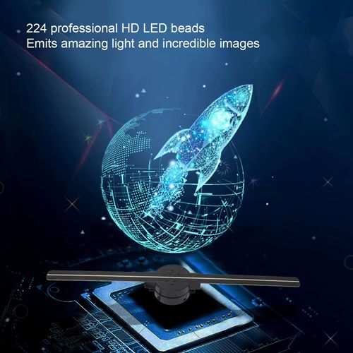 Ventilateur holographique 3D de 42 cm avec images personnalisables. Paiement à la livraison.