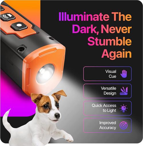 Dispositif ultrason anti-aboiement chien avec lampe LED COD