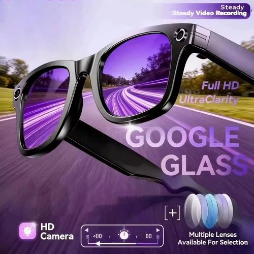 Lunettes intelligentes avec IA et caméra, enregistrement vidéo 4K, appels Bluetooth et assistant vocal