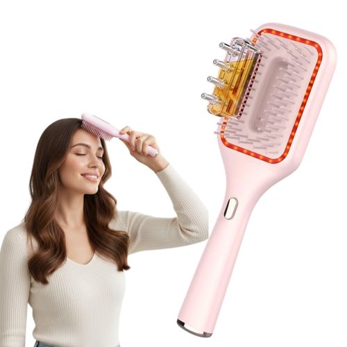 💆‍♀️🌸Brosse à huile capillaire lumière rouge massage cuir chevelu COD