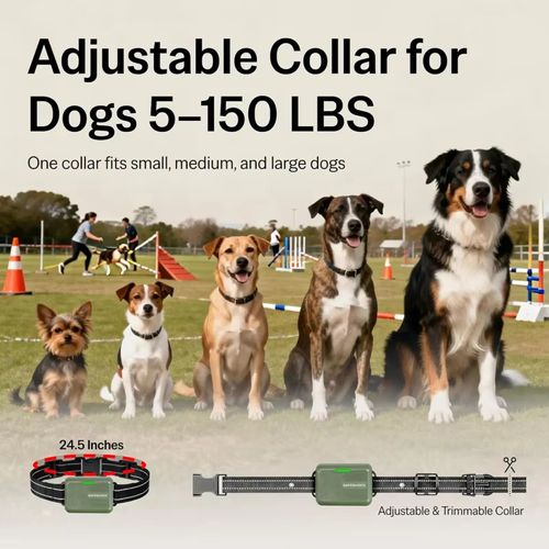 🐶Collier Éducatif Chien Étanche Télécommande Longue Portée COD