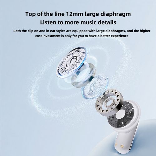 Écouteurs intra-auriculaires Bluetooth sans fil 4 en 1, clipsables TWS, pour jeux et musique