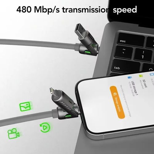 ⚡🔋 Câble de Charge Rapide 240W 4-en-1 — Chargez iPhone, iPad & Android en un seul câble ! 🛑 Paiement à la Livraison (COD) 💰