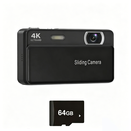 📸✨ Appareil Photo Numérique à Glissière 4K — 64MP, Zoom 16x & Vlog ! 🛑 Paiement à la Livraison (COD) 💰
