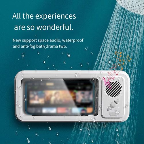 🚿🎶Support Téléphone Douche Z07 avec Haut-parleur Bluetooth : Profitez de Vos Vidéos Sous la Pluie ! 🚿🎶