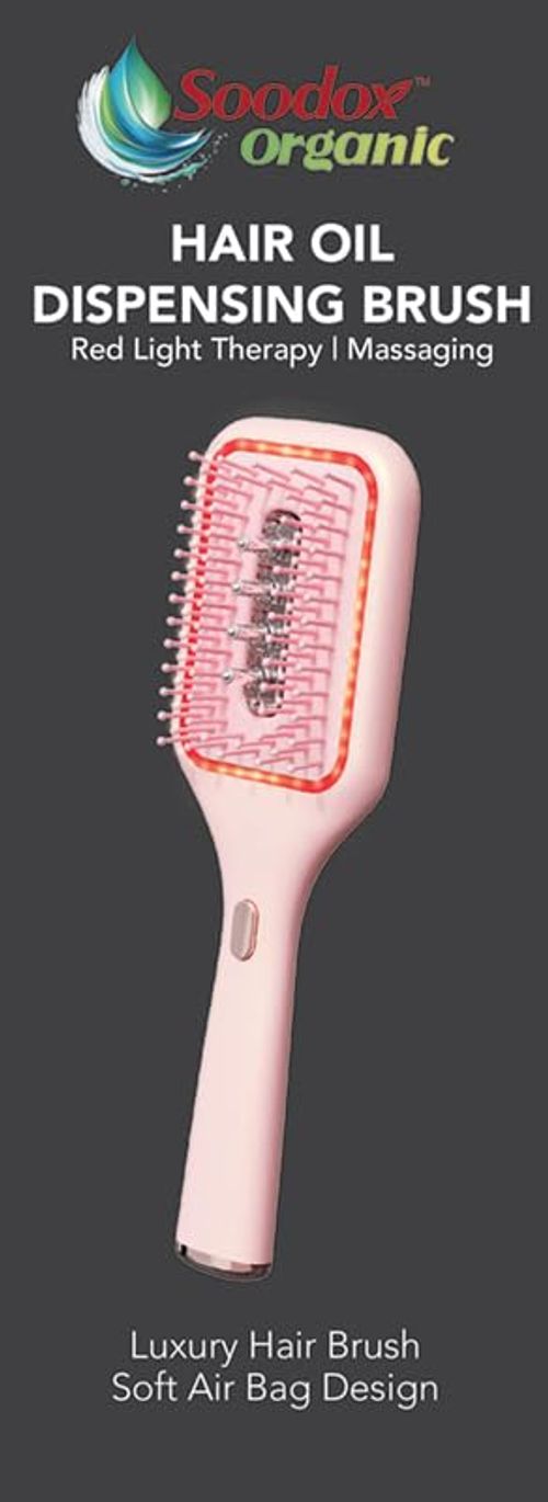 💆‍♀️🌸Brosse à huile capillaire lumière rouge massage cuir chevelu COD