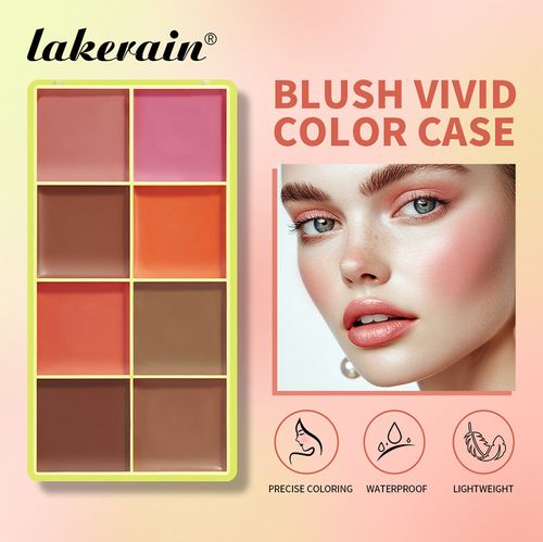 Kit de palettes de maquillage 3 pièces : enlumineur coloré, blush et crème pour sourcils