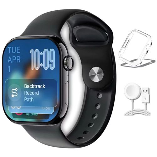 Montre connectée multifonction avec écran tactile HD intégral, appels Bluetooth, suivi de la santé, podomètre et étanchéité IP68.