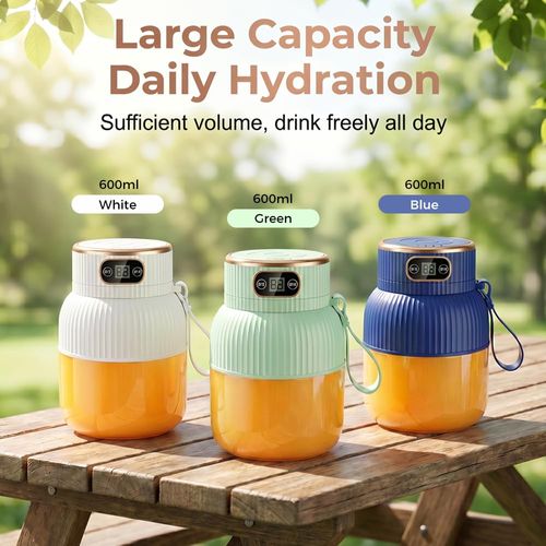 600ml 20oz Gobelet mixeur sans fil portable, rechargeable, pour jus frais et milk-shakes, smoothies COD