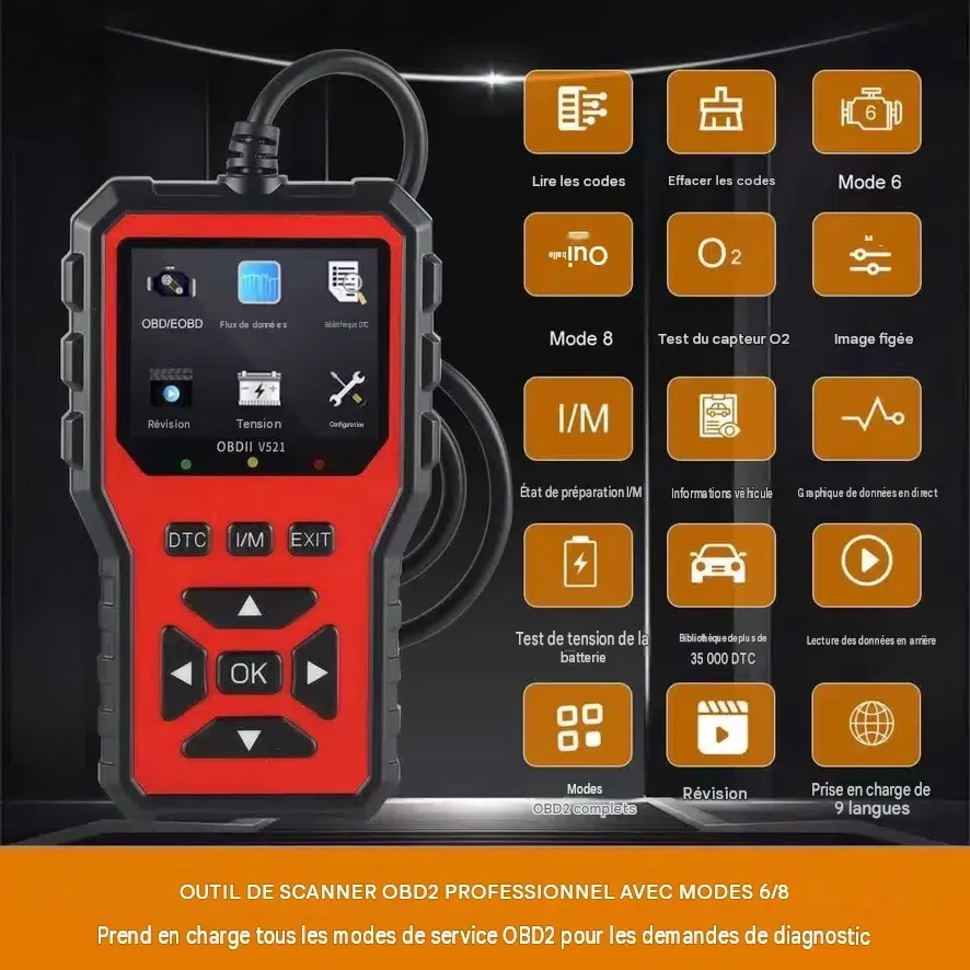 🔧✨ 🔧 Scanner OBD2 – Diagnostic moteur simple et rapide! 🛑 Données en Temps Réel