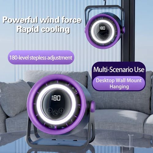 🌀✨ Ventilateur Sans Pales Rechargeable avec Écran LCD — Rafraîchissement Silencieux ! 🛑 Paiement à la Livraison (COD) 💰