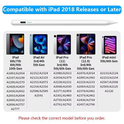 Stylus tactile compatible iPad anti-paume COD