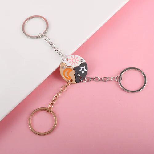 🌙☀️⭐ Porte-Clés Trio Lune Soleil Étoiles COD