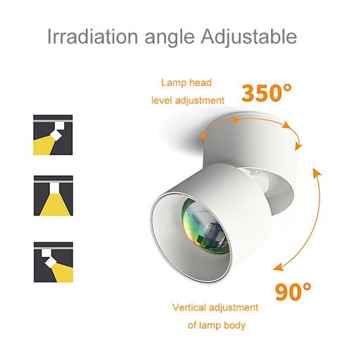 Spot de plafond LED Sunset – Éclairage d'accentuation – 7 W Lampe de projection