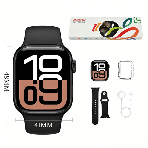Montre connectée multifonction avec écran tactile HD intégral, appels Bluetooth, suivi de la santé, podomètre et étanchéité IP68.