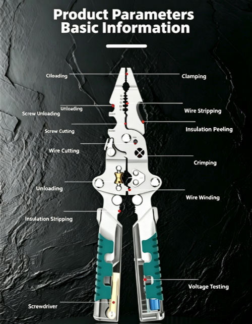 Folding Voltage‑Test Screwdriver Wire Stripper