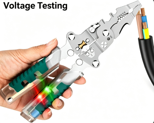 Folding Voltage‑Test Screwdriver Wire Stripper