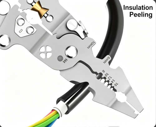 Folding Voltage‑Test Screwdriver Wire Stripper