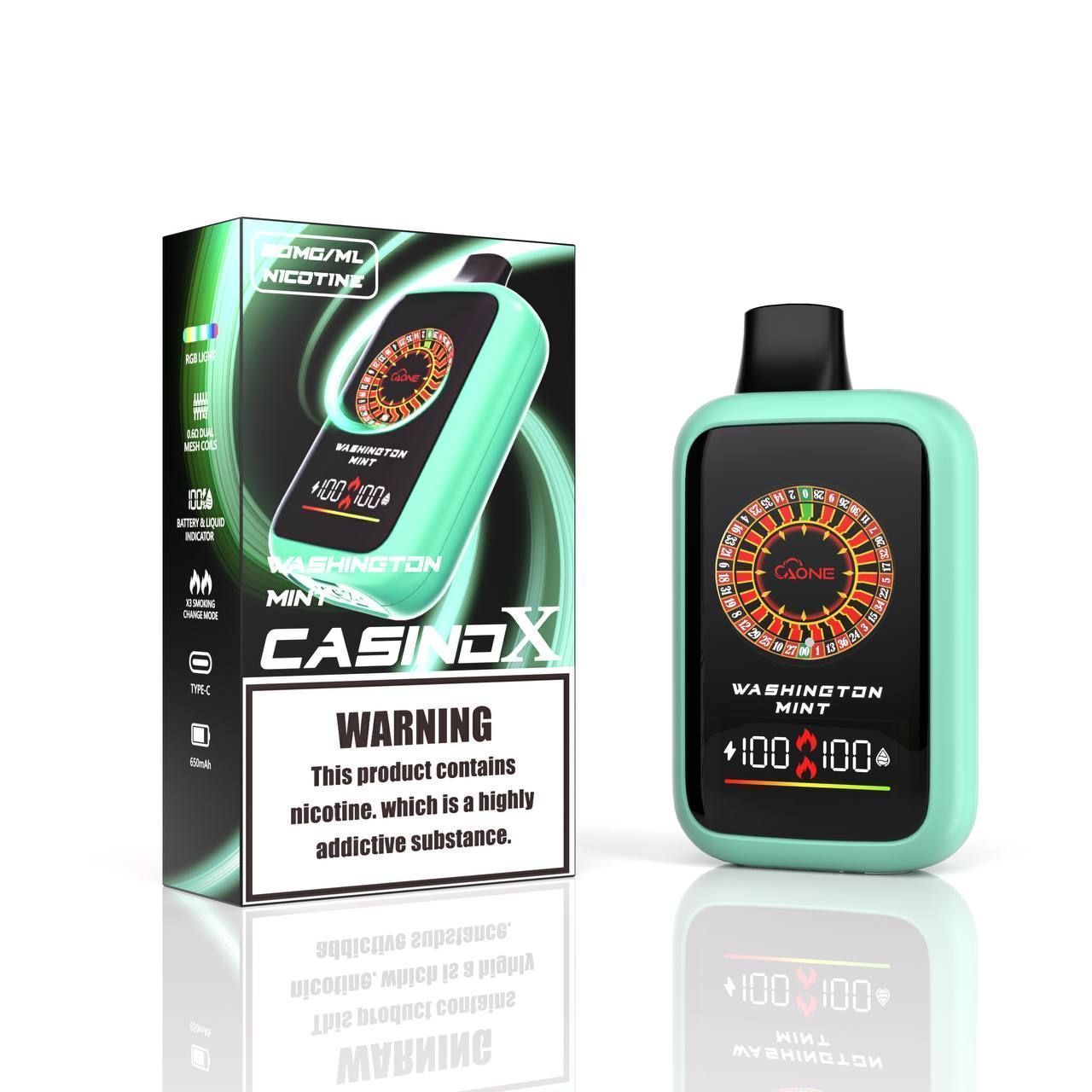 AONECASINOX16000口轉盤限定一次性電子菸台灣現貨正品