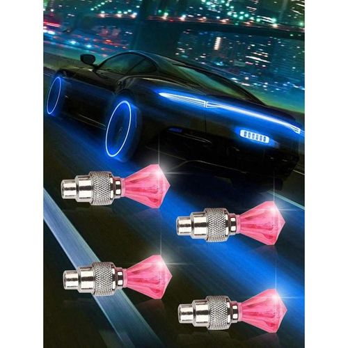 Diamond Shaped Tire Valve Lights Buy 1 Get 3 Free LED Glow Wheel Lights for Cars Motorcycles Bicycles Waterproof Universal Fit