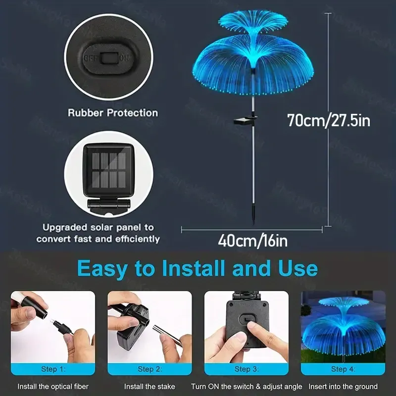 Lampe solaire méduse