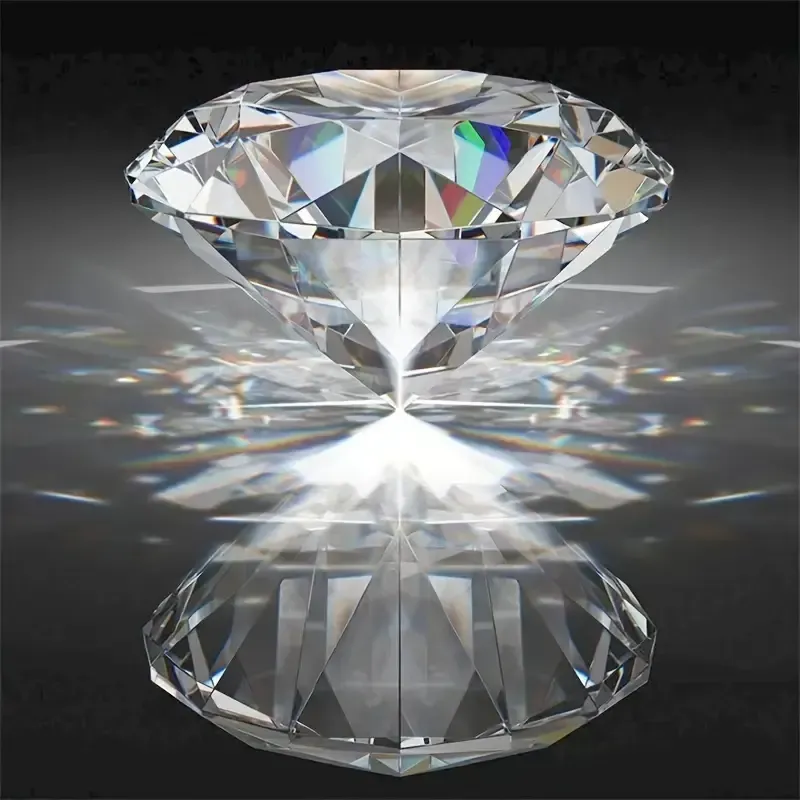 Ornement de diamant en cristal découpé au laser scintillant