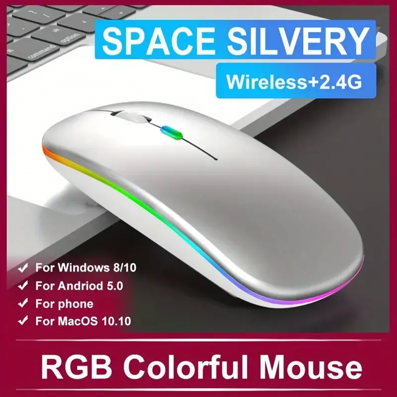 5 Lumière LED de la souris Bluetooth sans fil