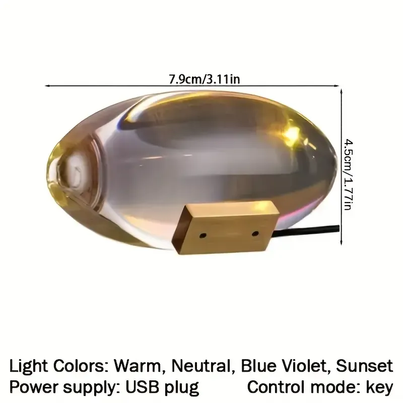 25 Lampe de table décorative en cristal Sky Eye