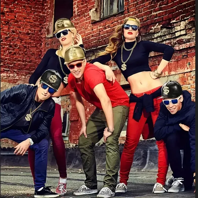 53 Ensemble de lunettes de casquette de baseball hip hop 5 pièces