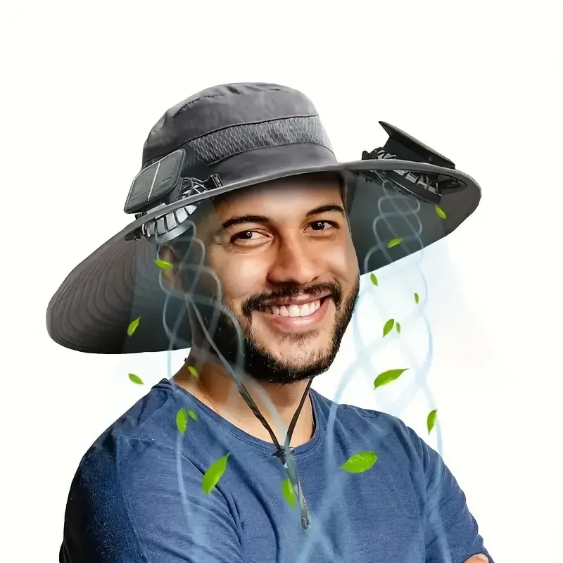 94 Chapeau de soleil à ventilateur solaire