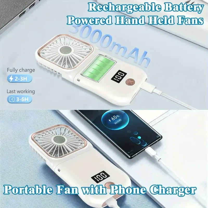 132 Petit ventilateur pliable rechargeable par USB