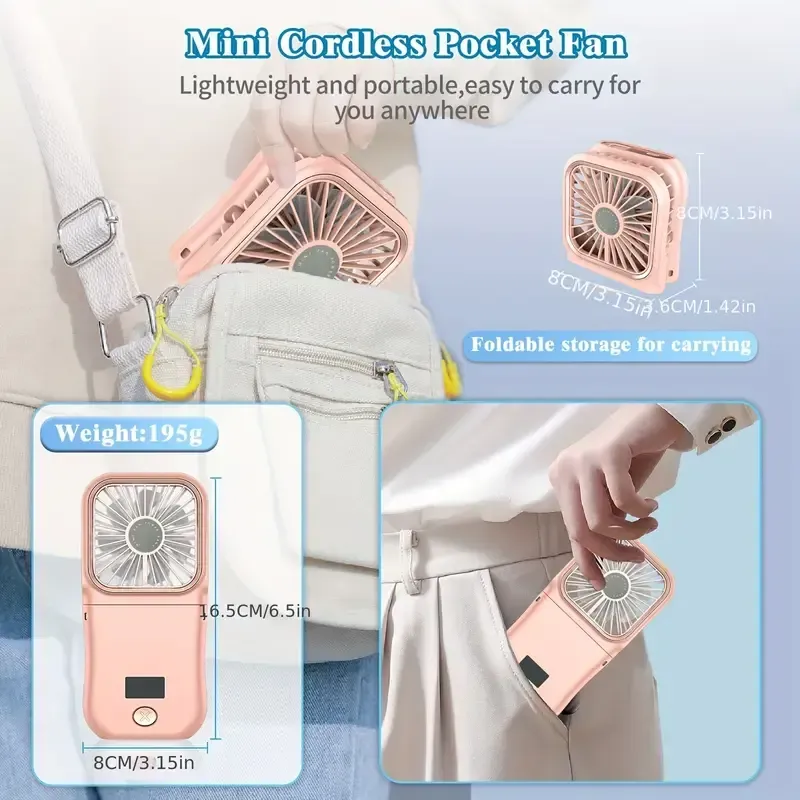 132 Petit ventilateur pliable rechargeable par USB