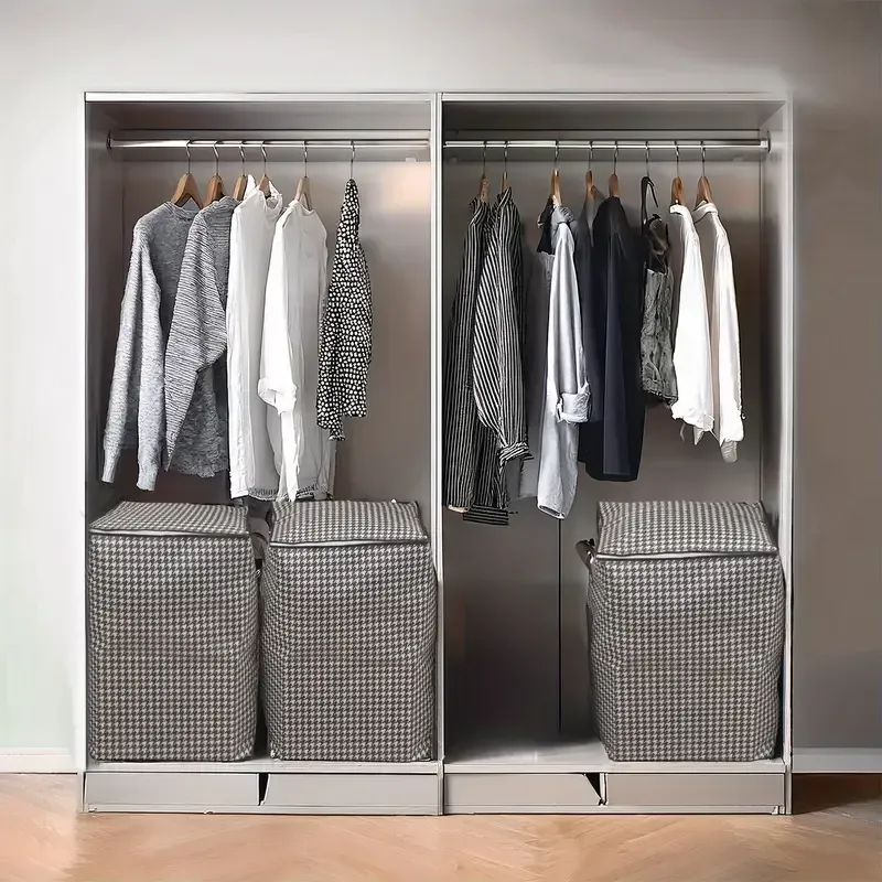 152 Paquet de 3 boîtes de rangement épaisses à carreaux