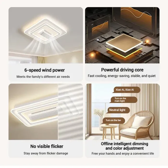 Multifunctional voice-controlled ceiling light