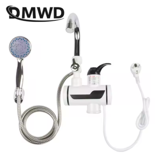 Instantaneous electric water heater with faucet and shower head🛀